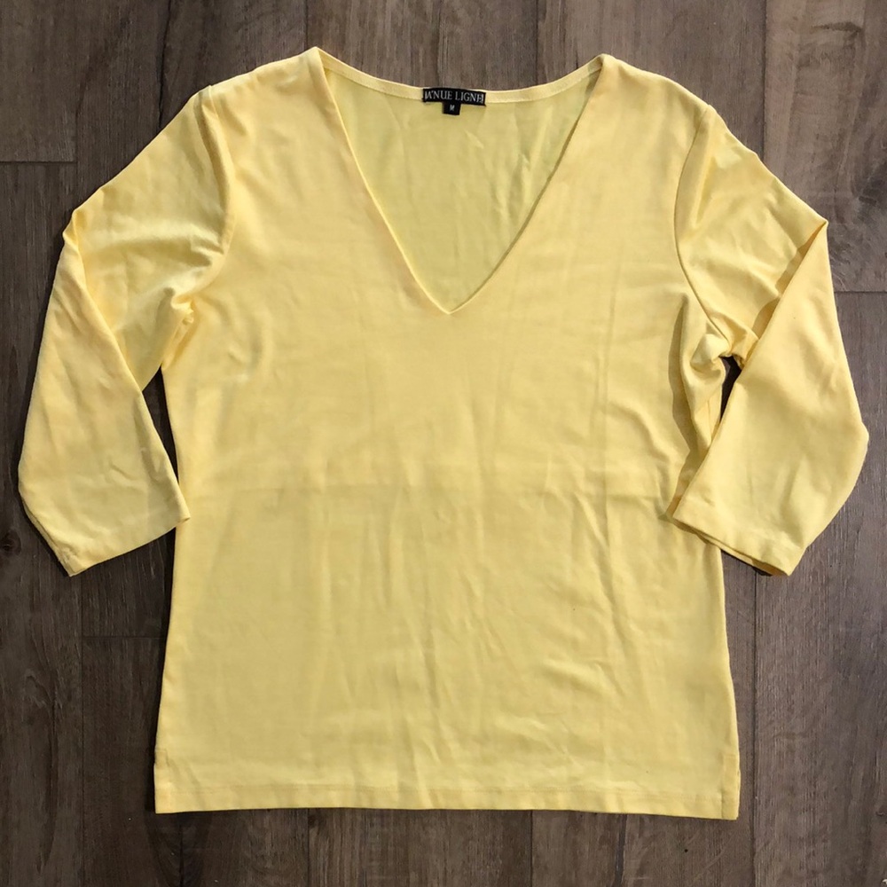 Like new - LA LIGNE Yellow Tactel / Lycra V-Neck Top